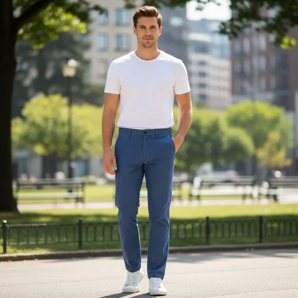 BANANA REPUBLIC Aiden Fit Linen Blend Pants Men's 35x32 Elevated Summer Casual